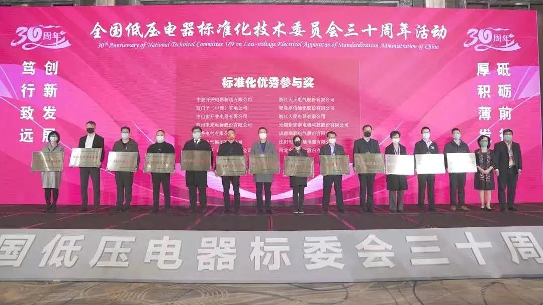 编制新能源等行业标准，jinnianhui金年会电气获全国低压电器标委会授奖